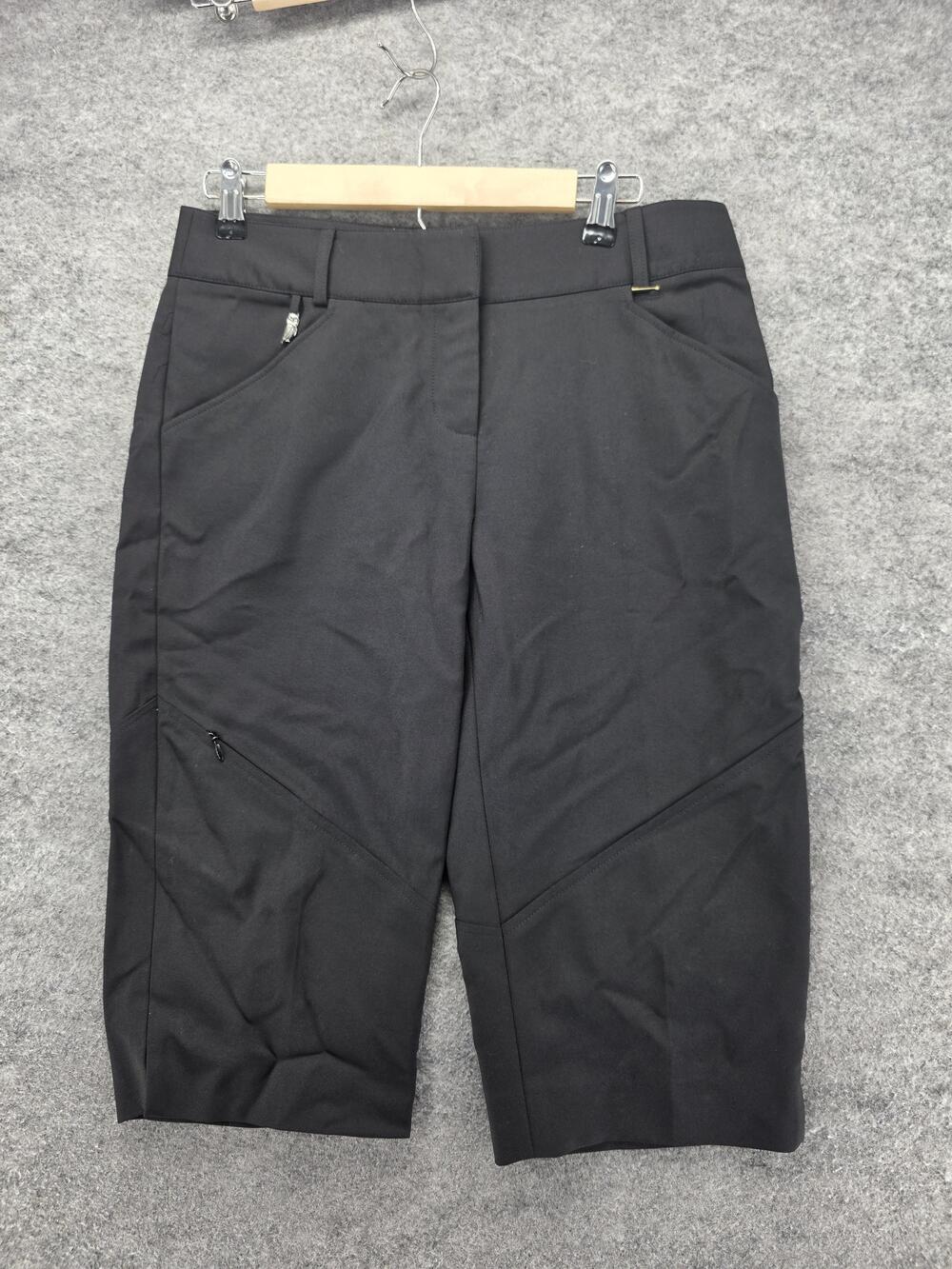 Sport Haley Shorts Womens 6 Black Twill Bermuda Golf Pedal Stretch 8 Inseam